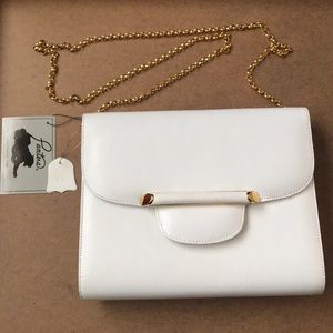 NWT Vintage Pantera White Grained Leather Bag